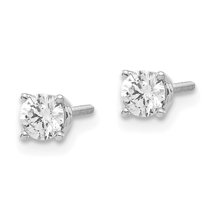 14kw .40ct SI3 G I Diamond Stud Thread on/off Post Earrings