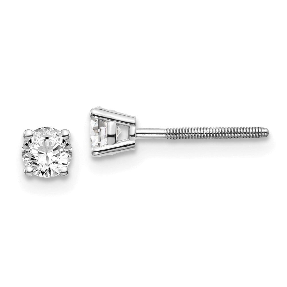 14kw .40ct SI3 G I Diamond Stud Thread on/off Post Earrings