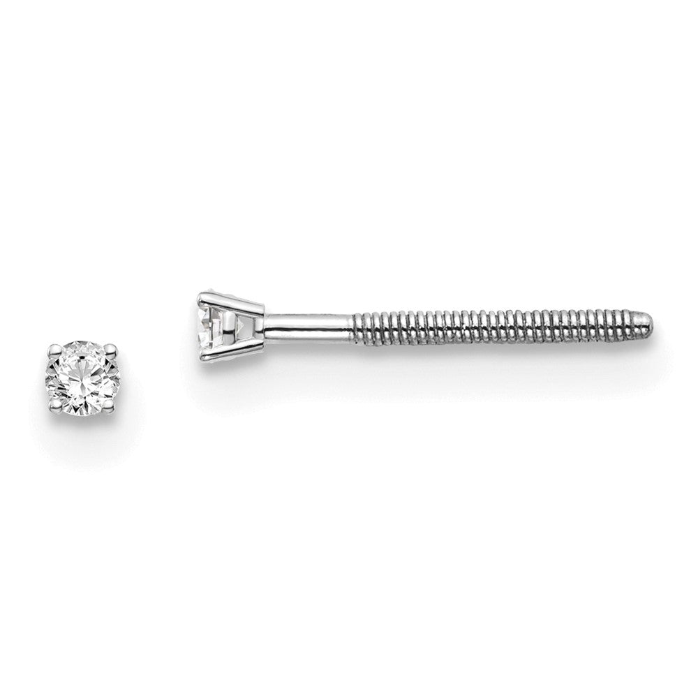 14kw .05ct. SI3 G I Diamond Stud Thread on/off Post Earrings