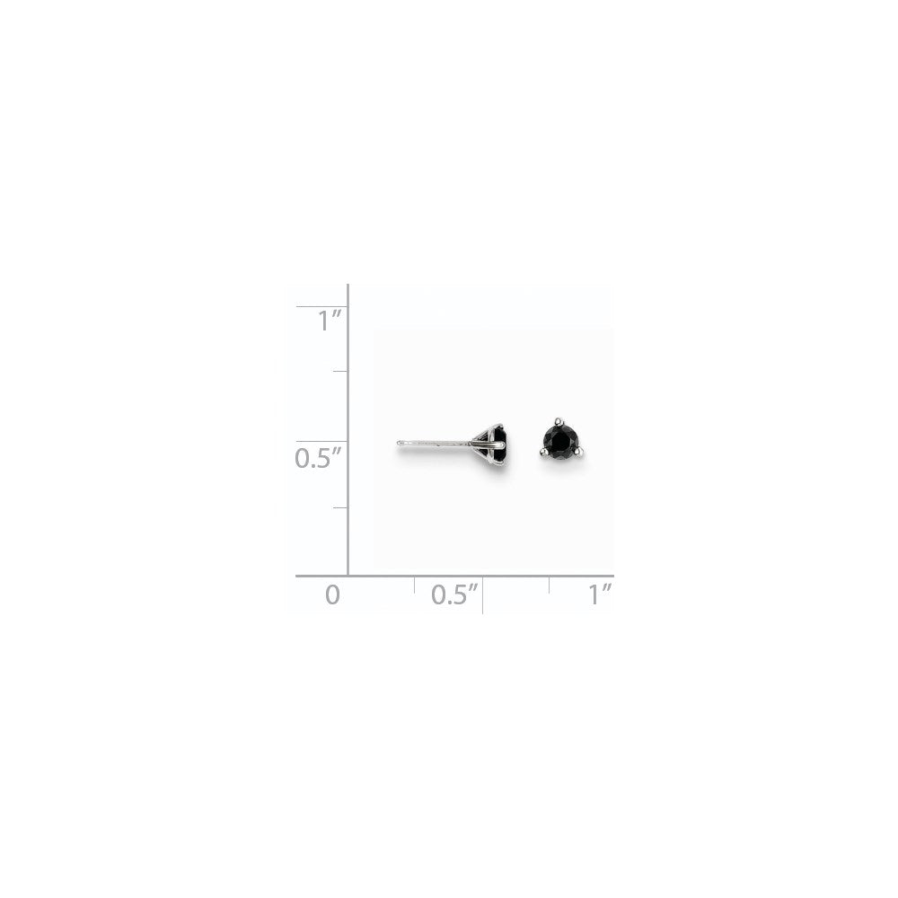 14k .25ct Black Diamond Stud Earrings