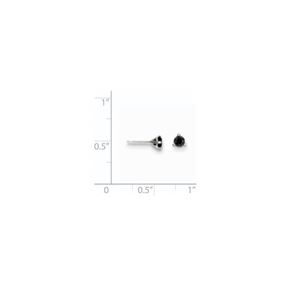 14k .25ct Black Diamond Stud Earrings