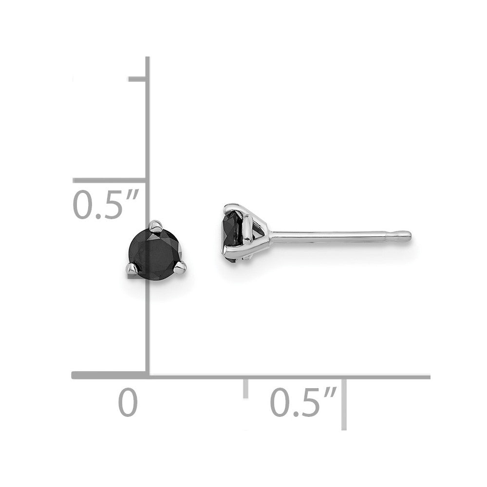 14kw Black Diamond Stud Earrings