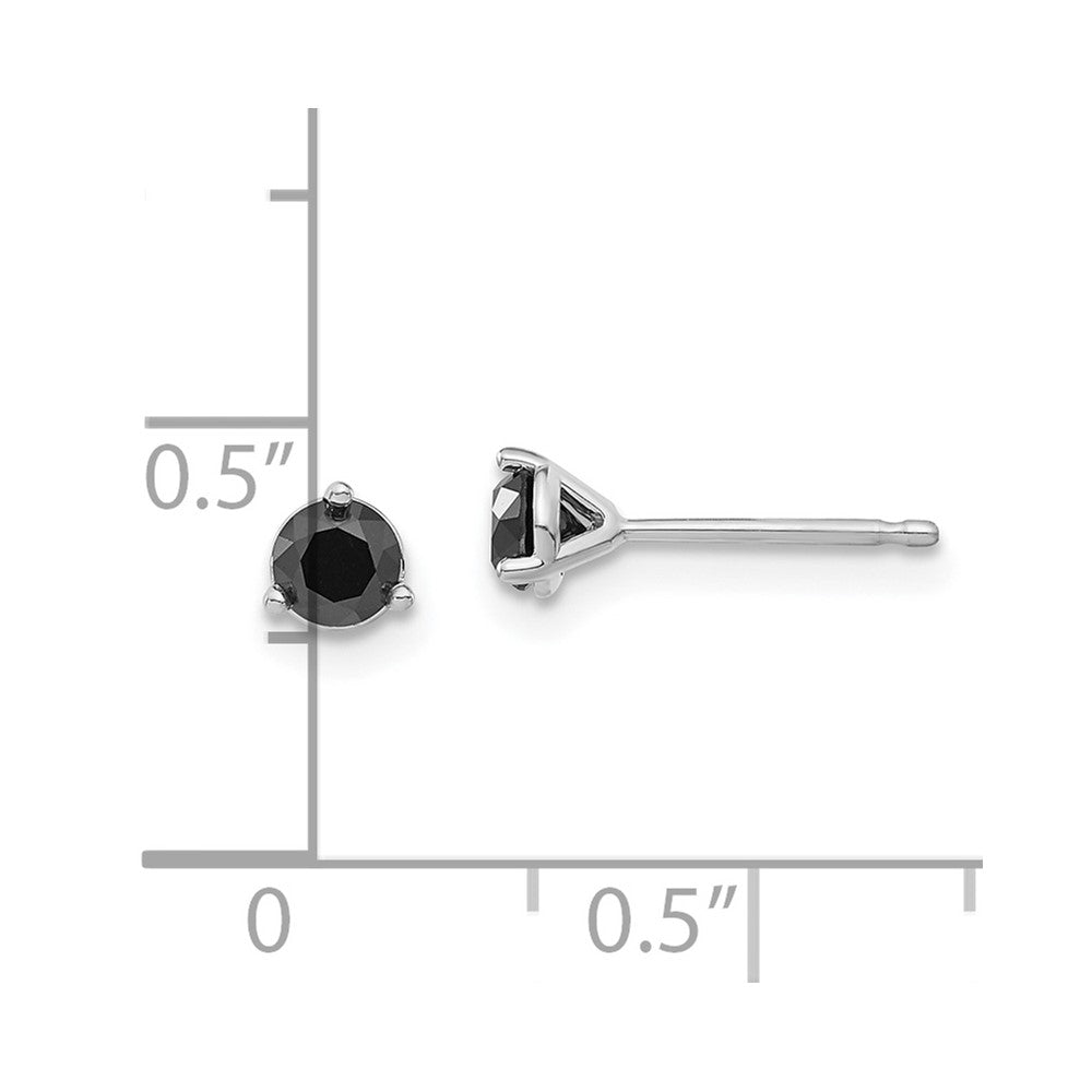 14k .50ct Black Diamond Stud Earrings