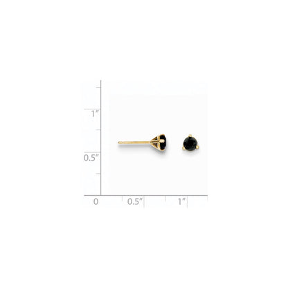 14k Black Diamond Stud Earrings