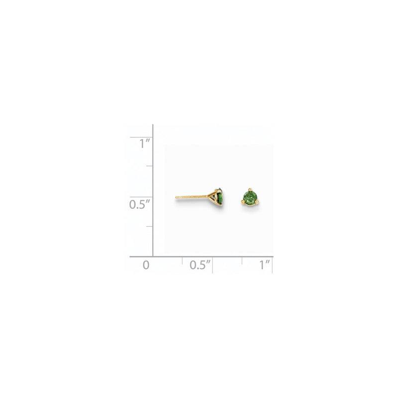 14k .25ct. Green Diamond Stud Earrings
