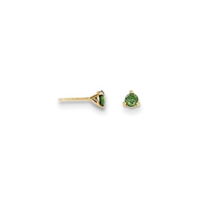 14k .25ct. Green Diamond Stud Earrings