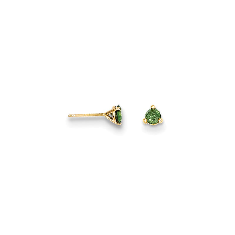14k .25ct. Green Diamond Stud Earrings