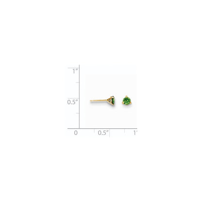 14k .33ct. Green Diamond Stud Earrings