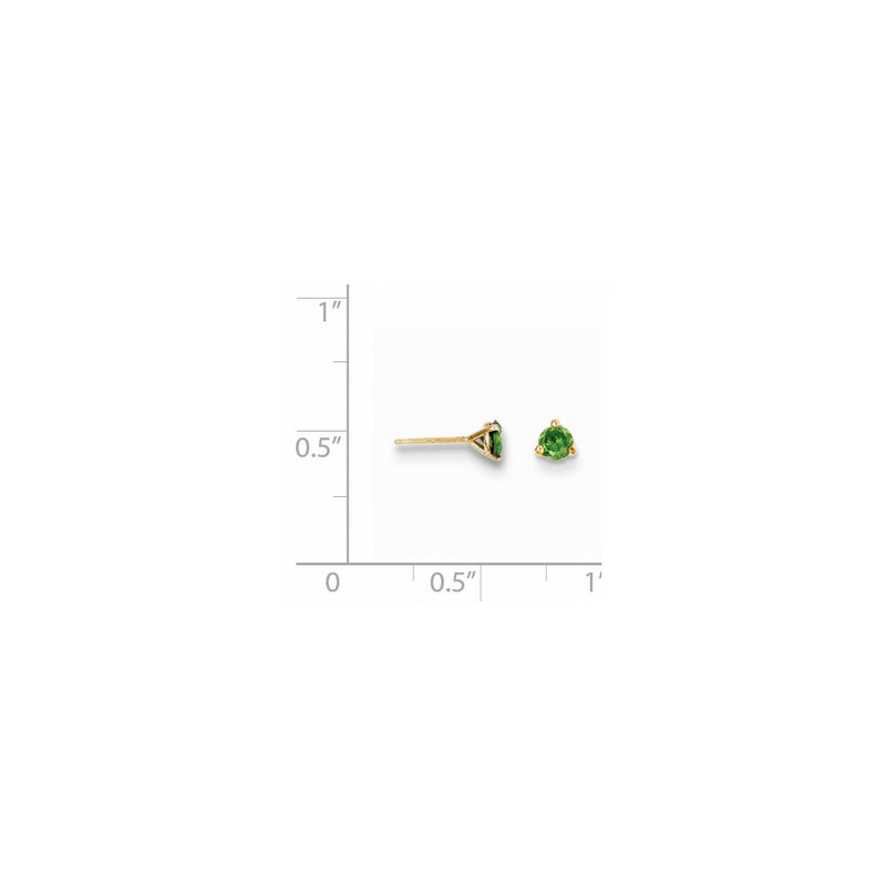 14k .33ct. Green Diamond Stud Earrings