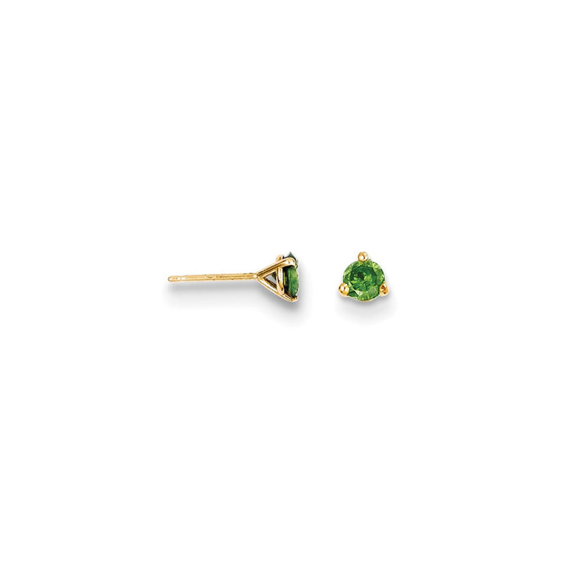 14k .33ct. Green Diamond Stud Earrings