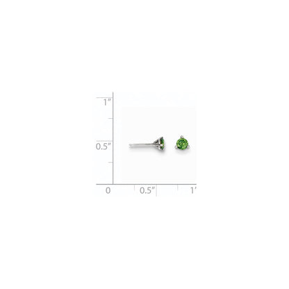 14k .33ct Green Diamond Stud Earrings