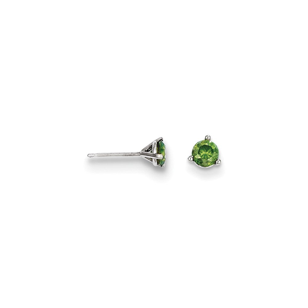 14k .40ct Green Diamond Stud Earrings