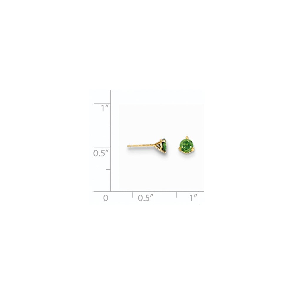 14k .50ct. Green Diamond Stud Earrings