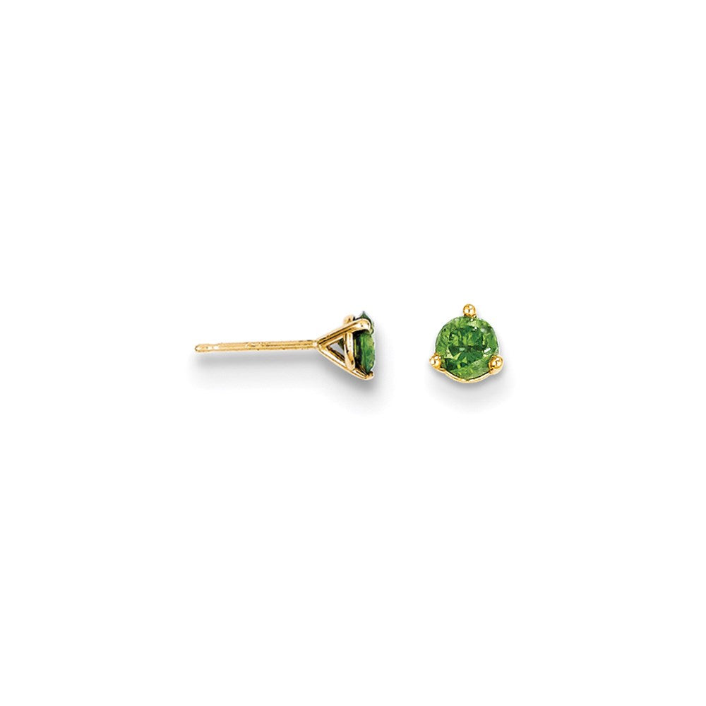14k .50ct. Green Diamond Stud Earrings