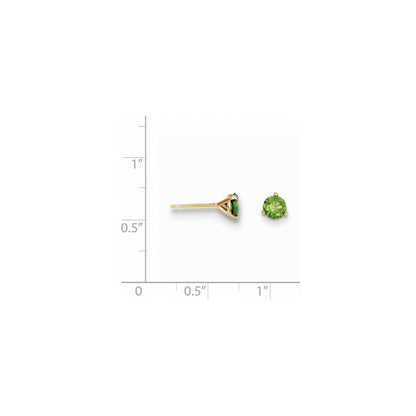 14k .75ct. Green Diamond Stud Earrings