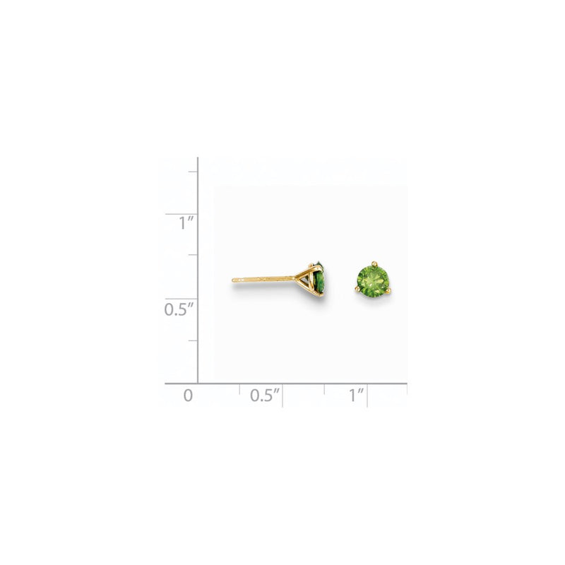 14k .75ct. Green Diamond Stud Earrings