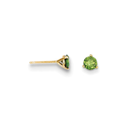 14k .75ct. Green Diamond Stud Earrings