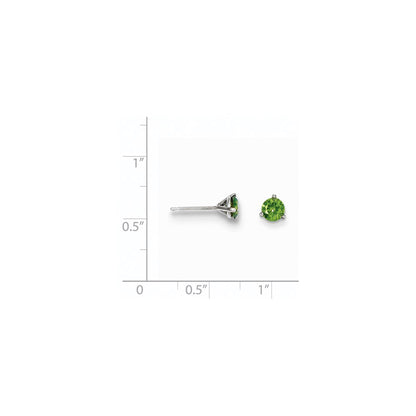 14k .75ct Green Diamond Stud Earrings
