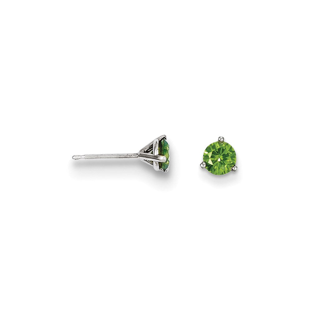 14k .75ct Green Diamond Stud Earrings