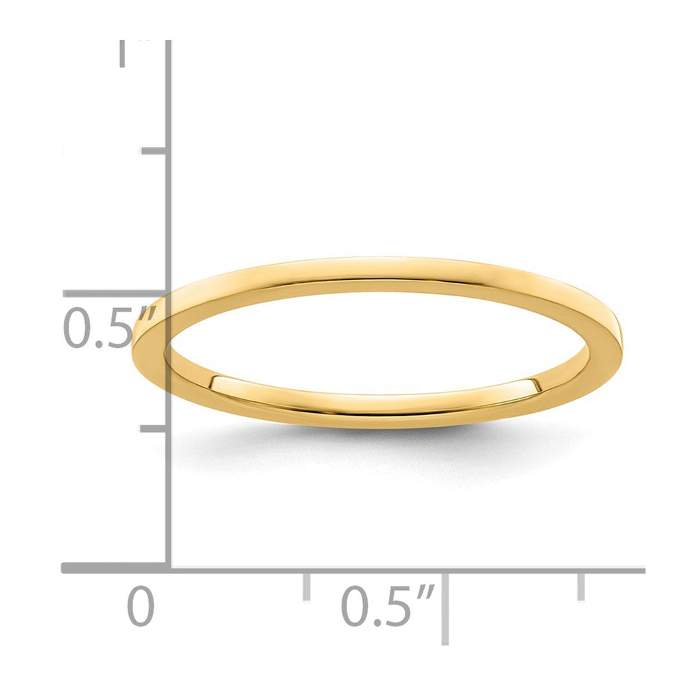 14K Yellow Gold Gold 1.2mm Flat Stackable Band