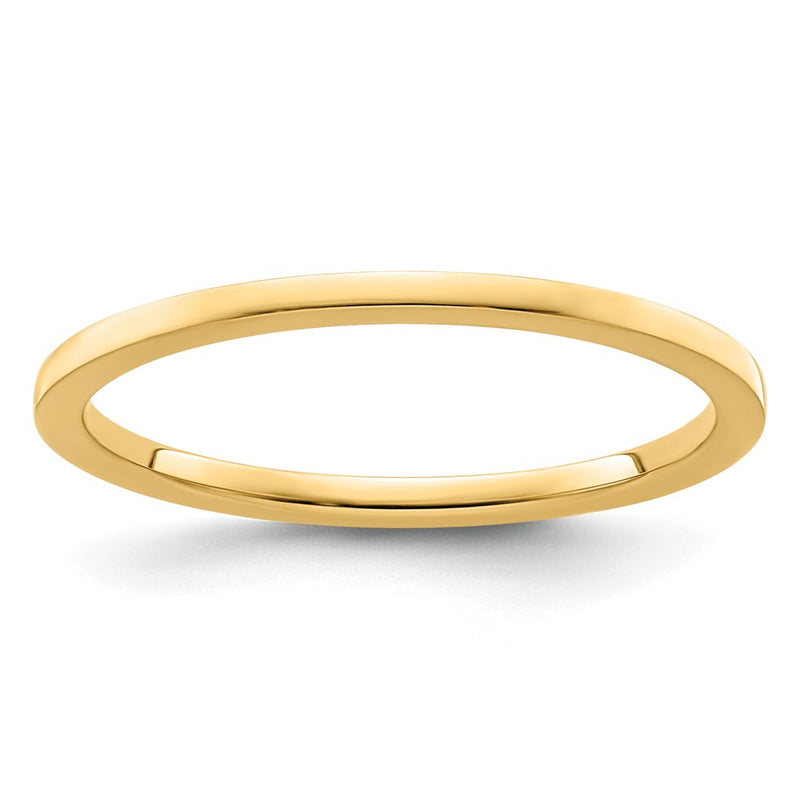 14K Yellow Gold Gold 1.2mm Flat Stackable Band