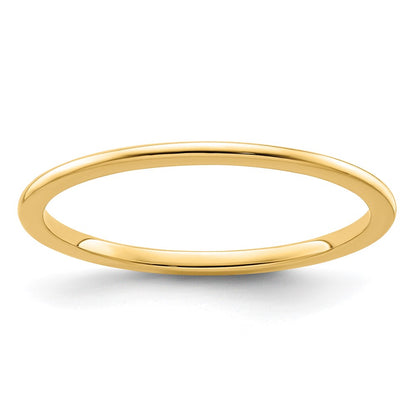 14K Yellow Gold Gold 1.2mm Half Round Stackable Band