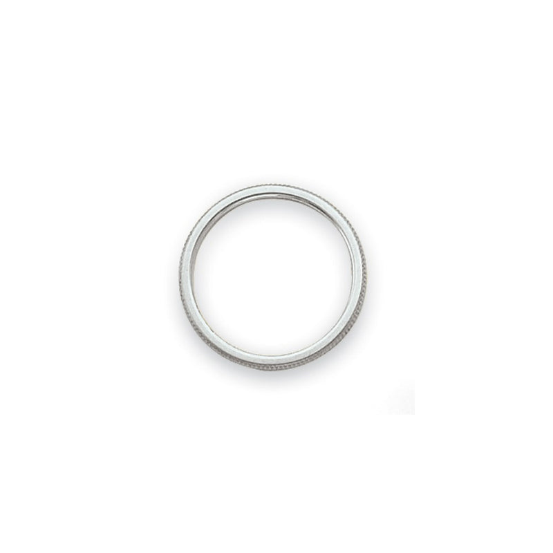 14K White Gold 1.5mm Milgrain Stackable Band