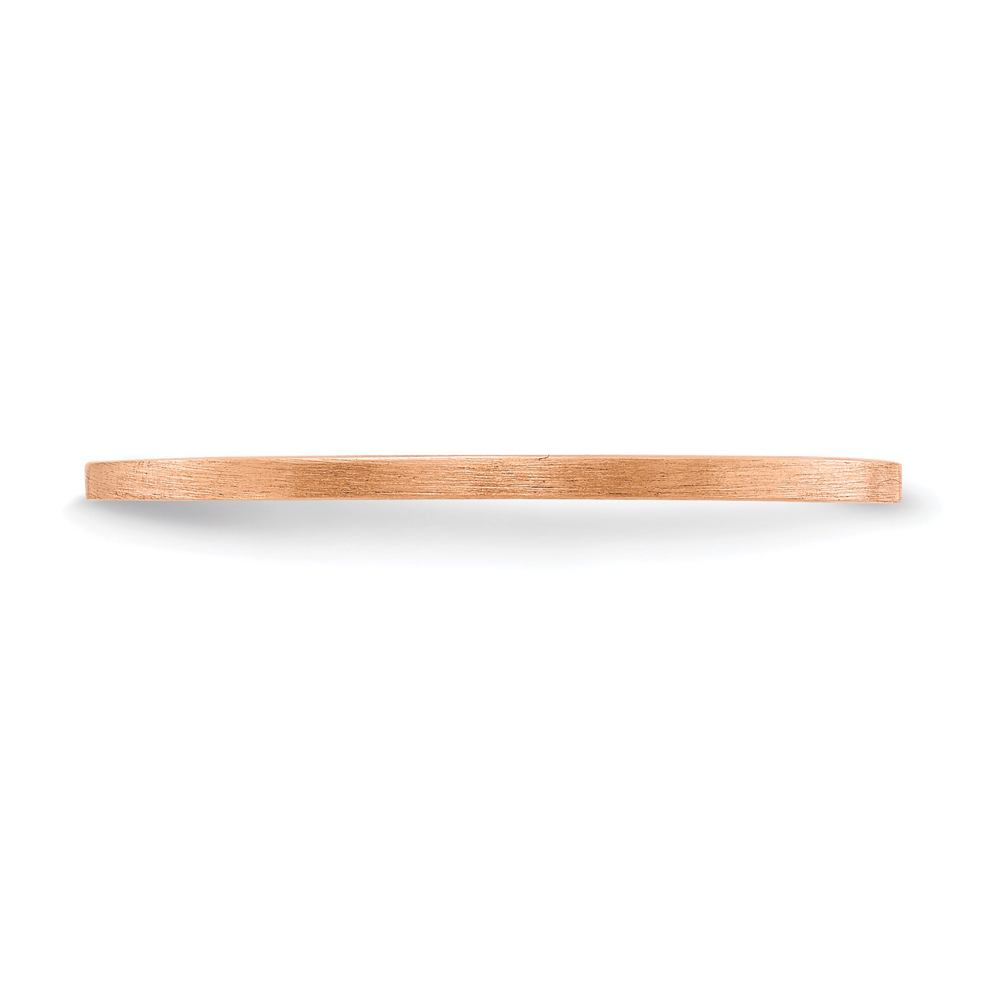 14K Rose Gold 1.2mm Flat Satin Stackable Band