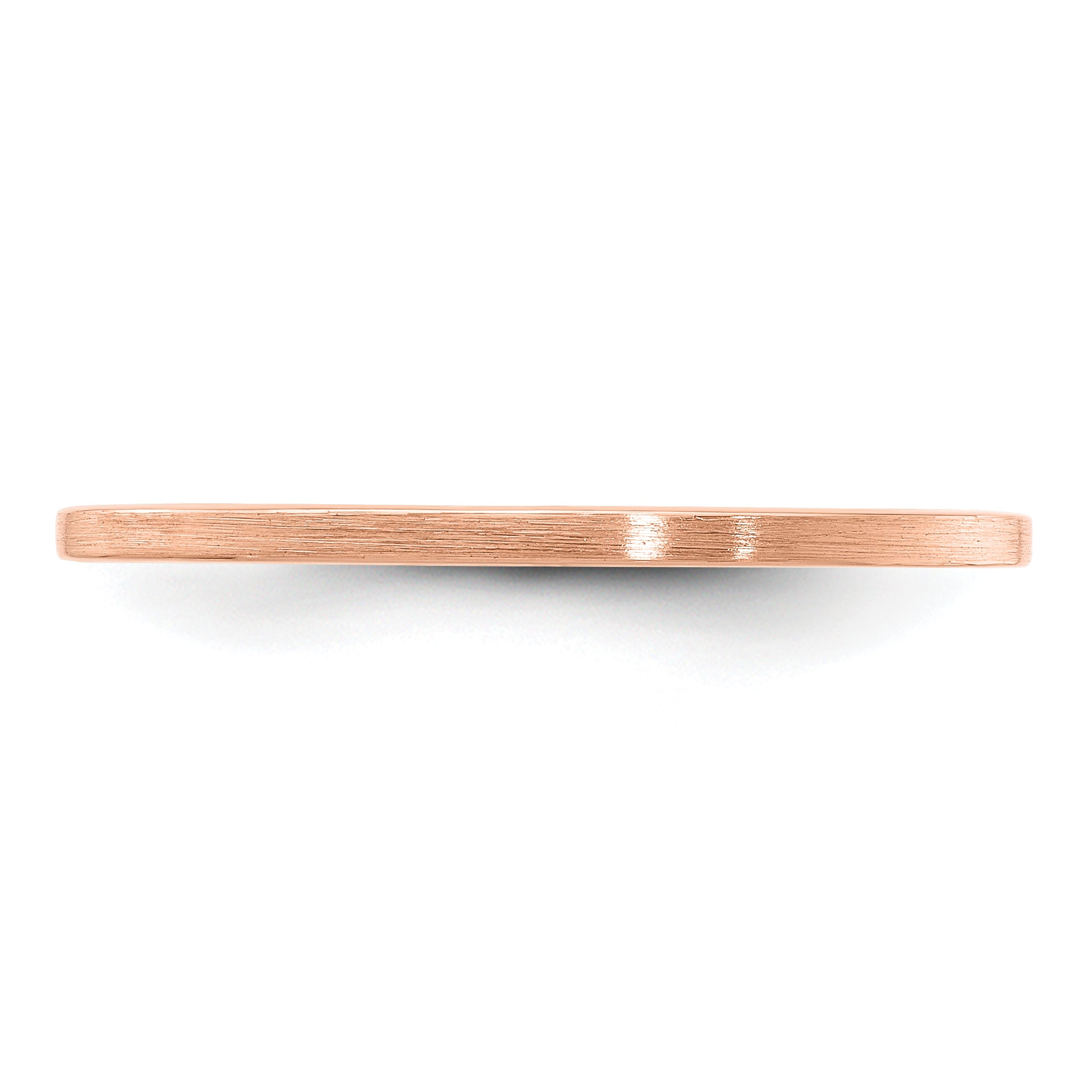 14K Rose Gold 1.2mm Flat Satin Stackable Band