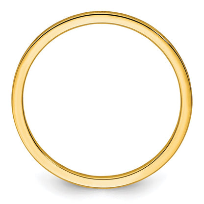 14K Yellow Gold Gold 1.2mm Flat Satin Stackable Band