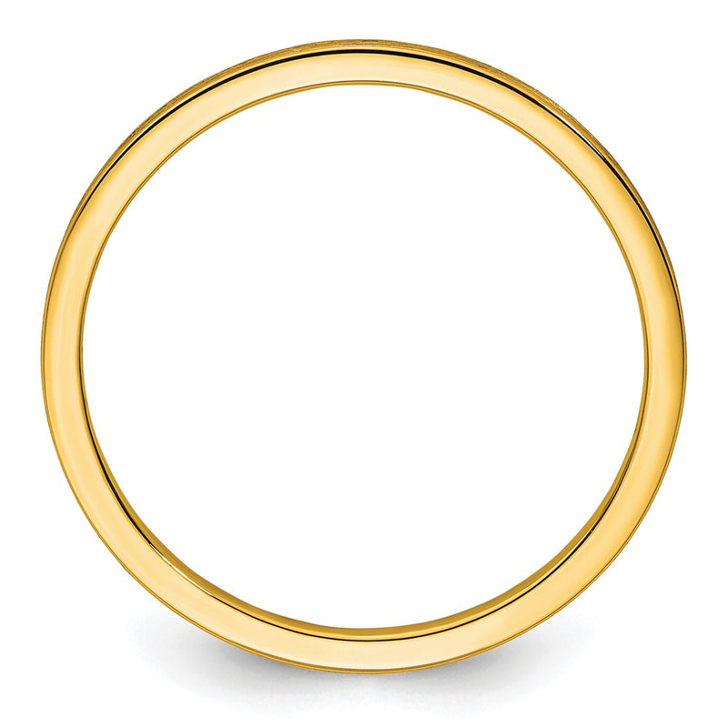 14K Yellow Gold Gold 1.2mm Flat Satin Stackable Band