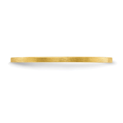 14K Yellow Gold Gold 1.2mm Flat Satin Stackable Band
