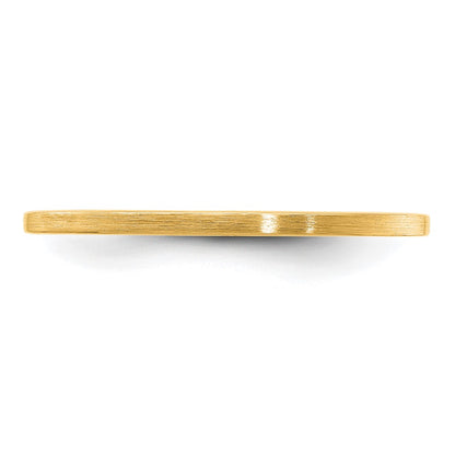 14K Yellow Gold Gold 1.2mm Flat Satin Stackable Band