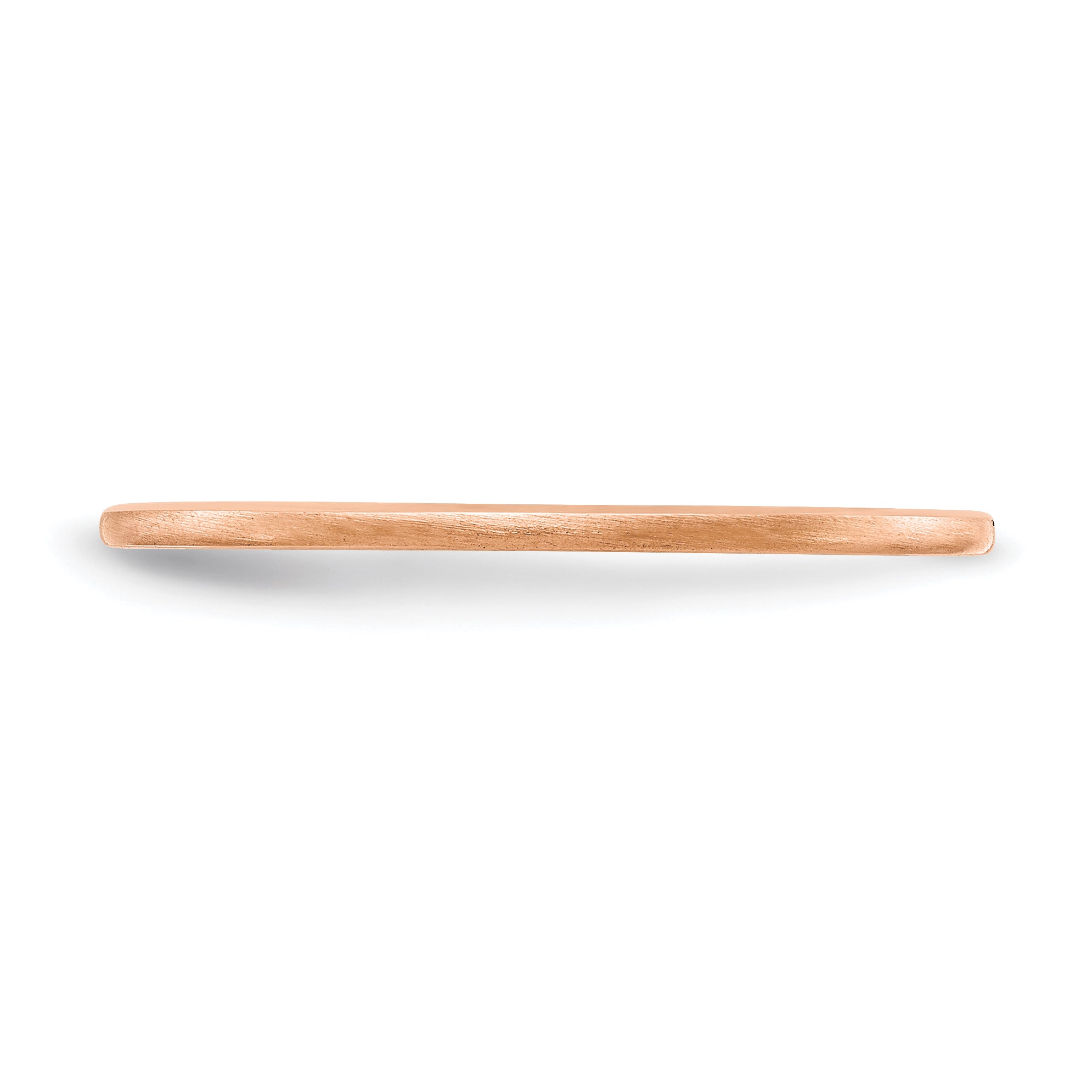 14K Rose Gold 1.2mm Half Round Satin Stackable Band