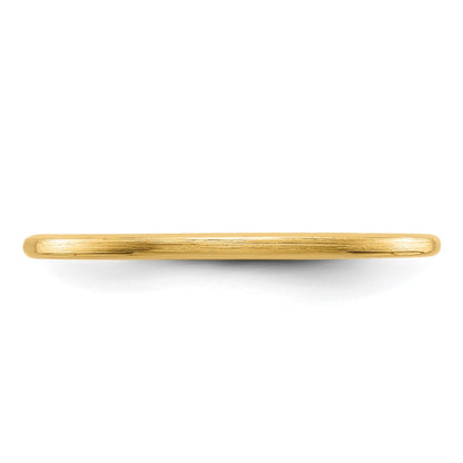 14K Yellow Gold Gold 1.2mm Half Round Satin Stackable Band