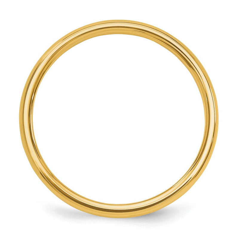 14K Yellow Gold Polished 2mm Stackable Band