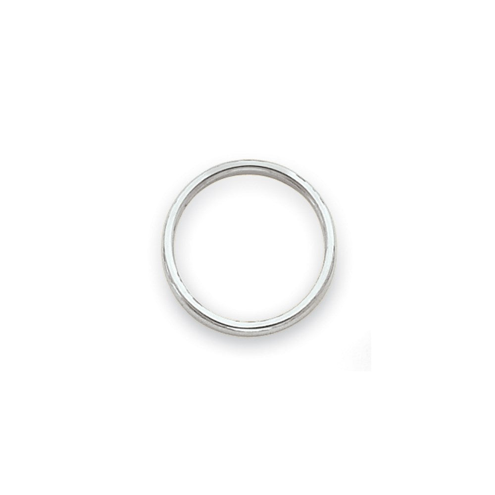 10K White Gold Polished 2mm Stackable Wedding Band Ring