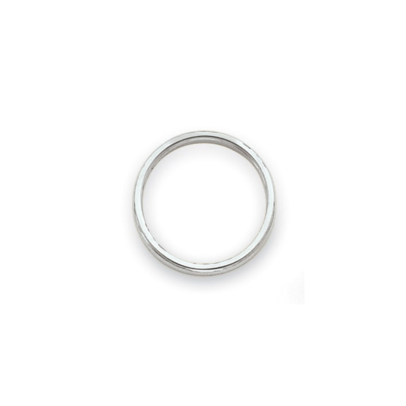 10K White Gold Polished 2mm Stackable Wedding Band Ring