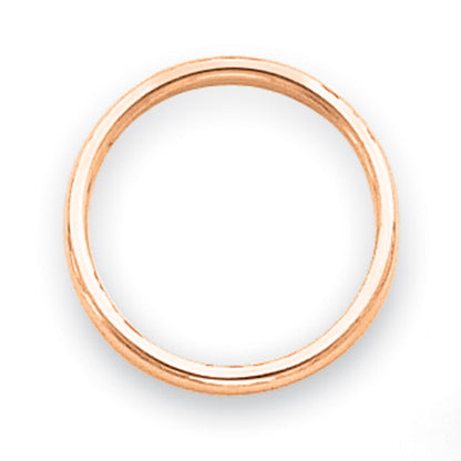 14K Rose Gold Polished 2mm Stackable Band
