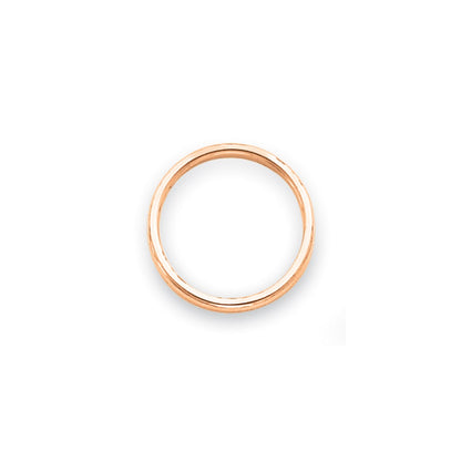 10K Rose Gold Polished 2mm Stackable Wedding Band Ring