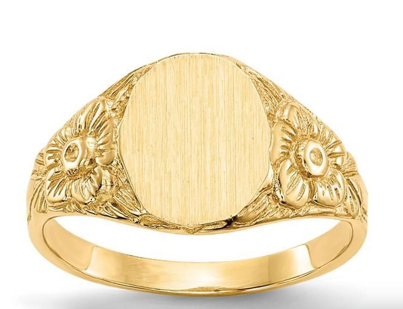 3 Pieces of 14K Yellow Gold 10 x 8 mm Closed Back Signet Ring  CUSTOM ORDER