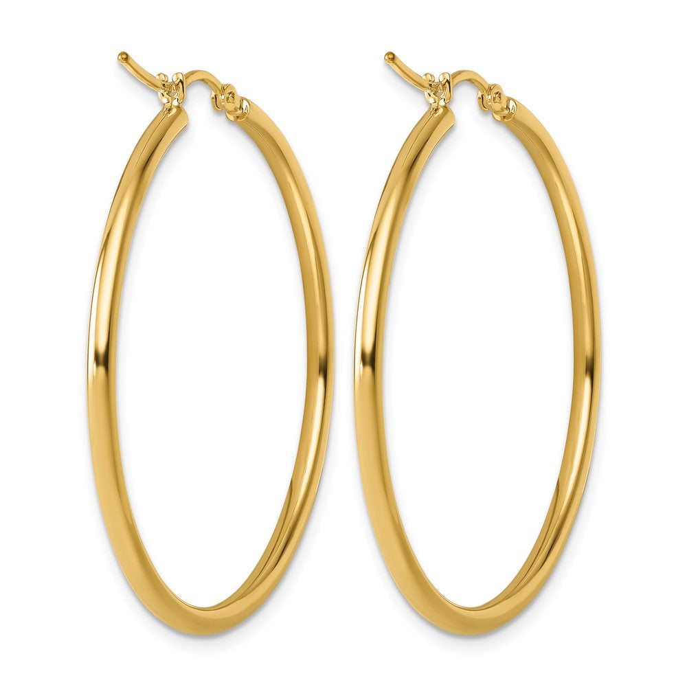 10K Yellow Gold Polished Hinged Hoop Earrings