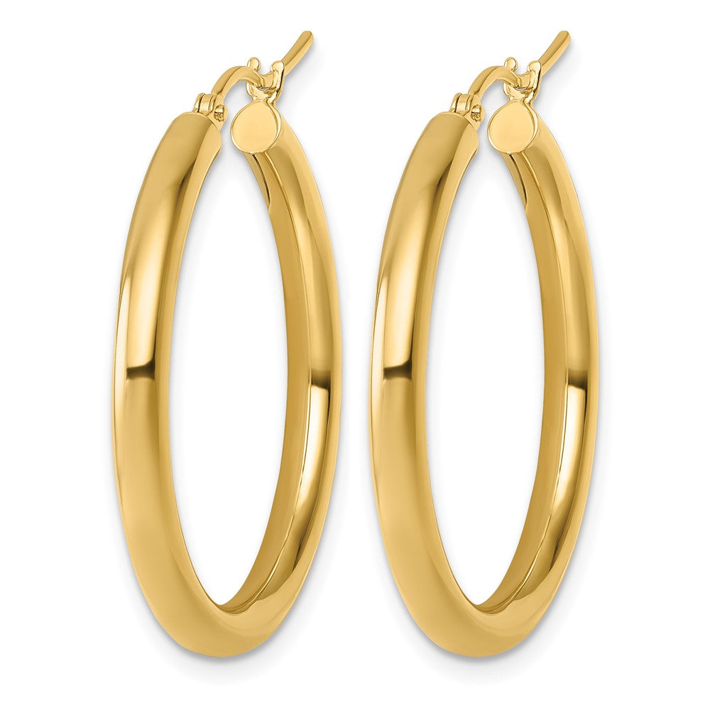 10K Yellow Gold Polished Hinged Hoop Earrings