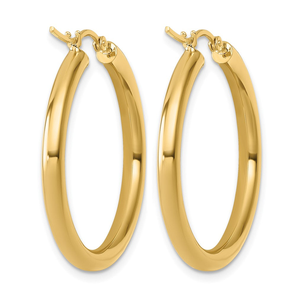 10K Yellow Gold Polished Hinged Hoop Earrings