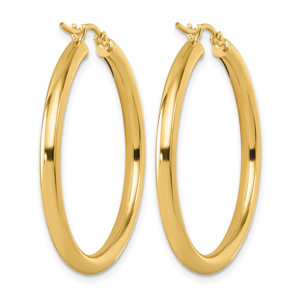 10K Yellow Gold Polished Hinged Hoop Earrings