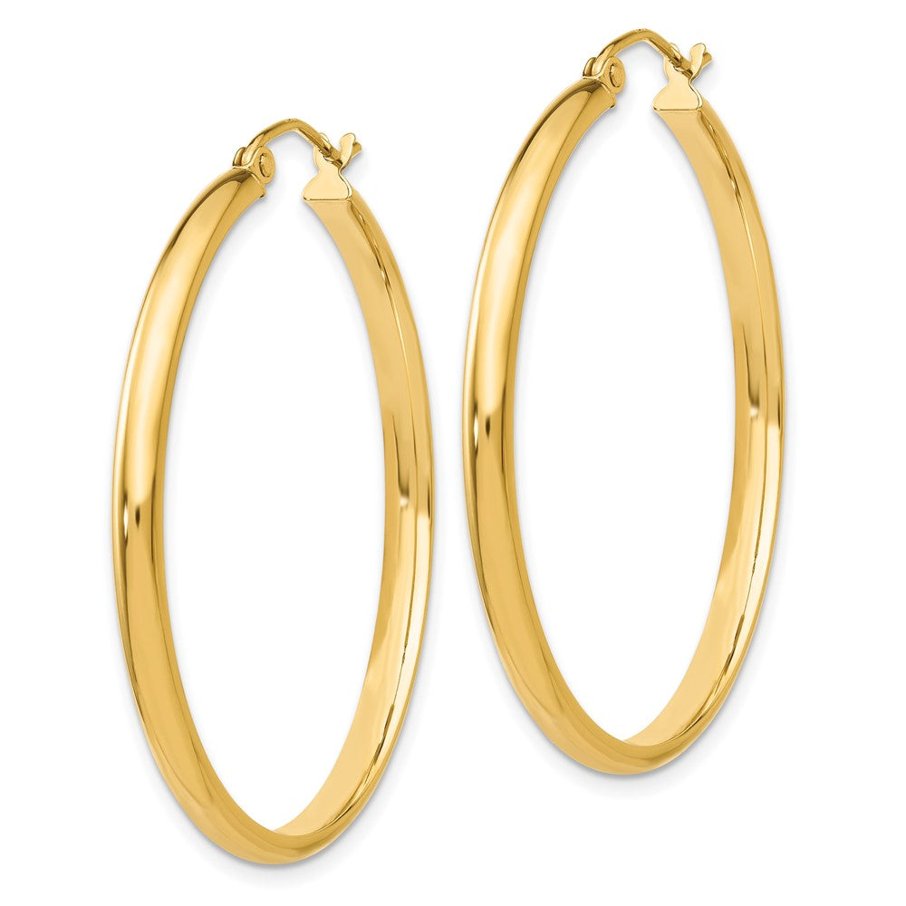 14K Yellow Gold Polished Hoop Earring