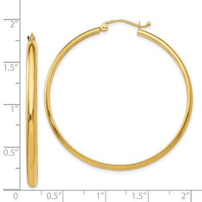 14K Yellow Gold Polished Hoop Earring