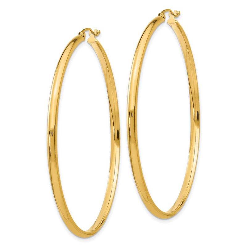 14K Yellow Gold Polished Hoop Earring
