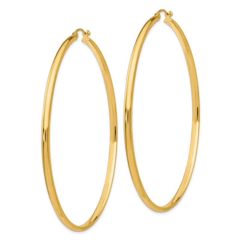 14K Yellow Gold Polished Hoop Earring