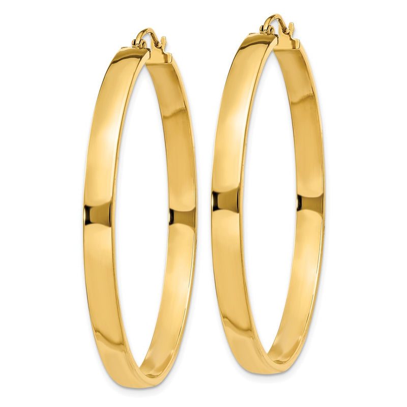 14K Yellow Gold Polished Hoop Earring